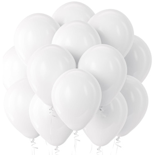 50 Unidades Balão Bexiga Branco Liso Número 7 Polegadas Para Festas Decoração em Oferta na Shopee
