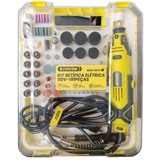 Kit Retífica Elétrica Micro Mini Retífica Multifunções Profissional 135w 44 ou 191 com Eixo flexível em Oferta na Shopee