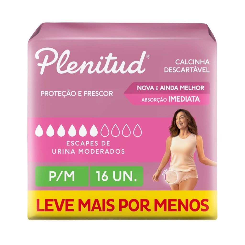 Calcinha Descartável Plenitud Femme Escapes De Urina P/M Com 16 Un em Oferta na Shopee