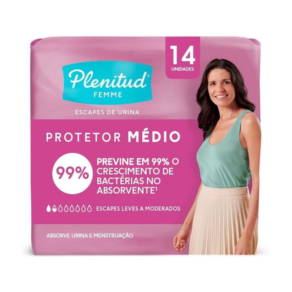 Protetor Diário Plenitud Femme Escapes Leves A Moderados Com 14 Un em Oferta na Shopee