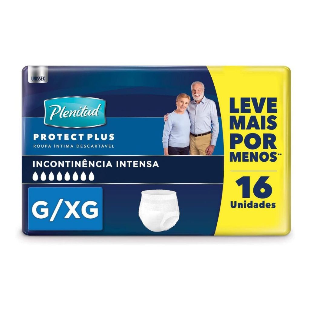 Roupa Íntima Descartável Plenitud Plus G/XG com 16 Unidades em Oferta na Shopee