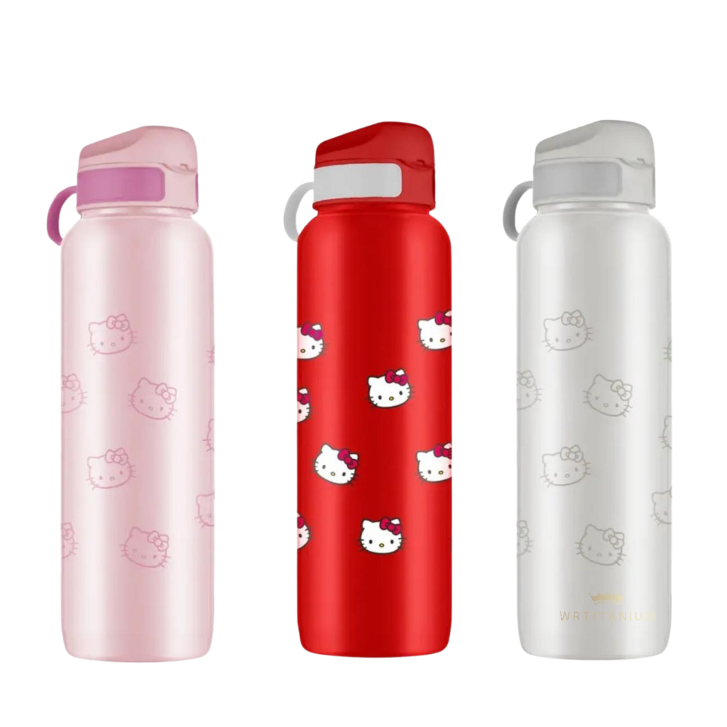 Garrafa de água Squeeze Garrafinha Hello Kitty Infantil 1 Litro em Oferta na Shopee