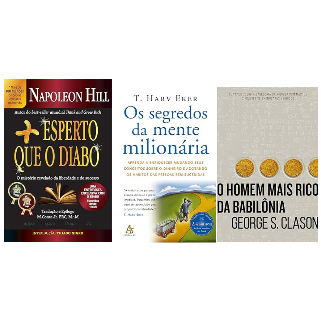 Kit Mais Esperto que o Diabo + Os Segredos da Mente Milionária + O Homem Mais Rico da Babilônia