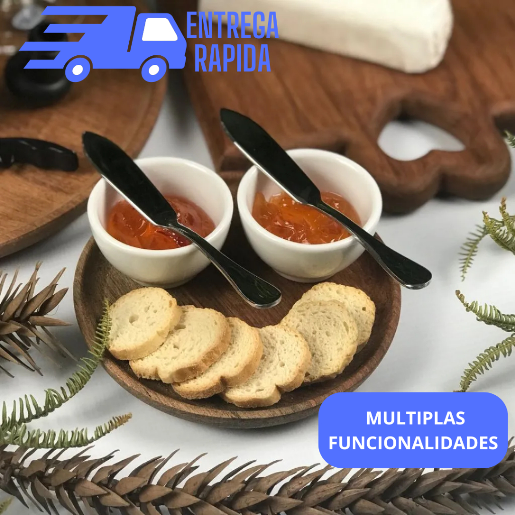 Kit 4 Espátula para manteiga, patê aço inox utensílio