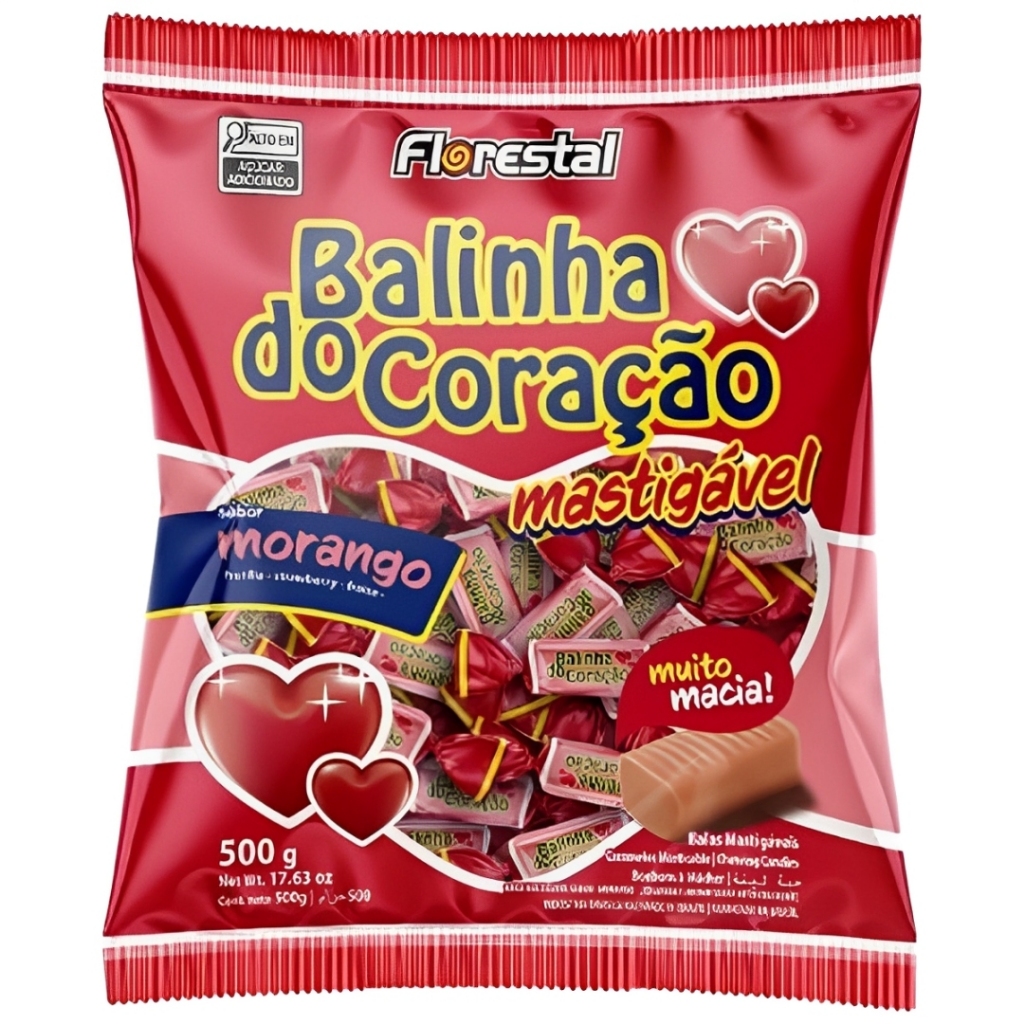 Balinhas do Coração Mastigáveis 500g Florestal em Oferta na Shopee