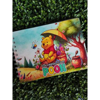 Livro de Colorir Bobbie Goods A5 - Ursinho Pooh - 50 Folhas Grossas e Capa Dura - Caderno de Desenho e Pintura - Colorin em Oferta na Shopee