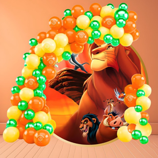 Kit 150 Balões REI LEÃO LARANJA 7”+ AMARELO CANDY 7”+ VERDE Metalizado 5” Bexiga Liso/Cromado KIT80 em Oferta na Shopee