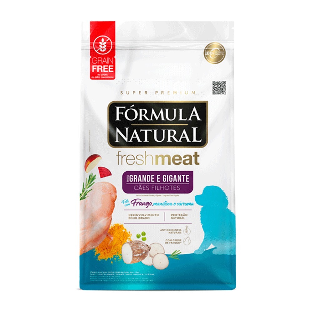 RAÇÃO FÓRMULA NATURAL FRESH MEAT CÃES FILHOTE GRANDE E GIGANTE FRANGO 12KG