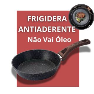 Frigideira Antiaderente  Indução Fundo Triplo Cabo Soft  Madeira Não Gruda Sem Óleo em Oferta na Shopee