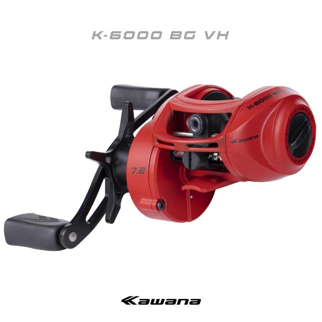 Carretilha Pesca Kawana BG K-6000 VH Direita Esquerda Maruri 6 Rolamentos Drag Perfil Baixo Big Game