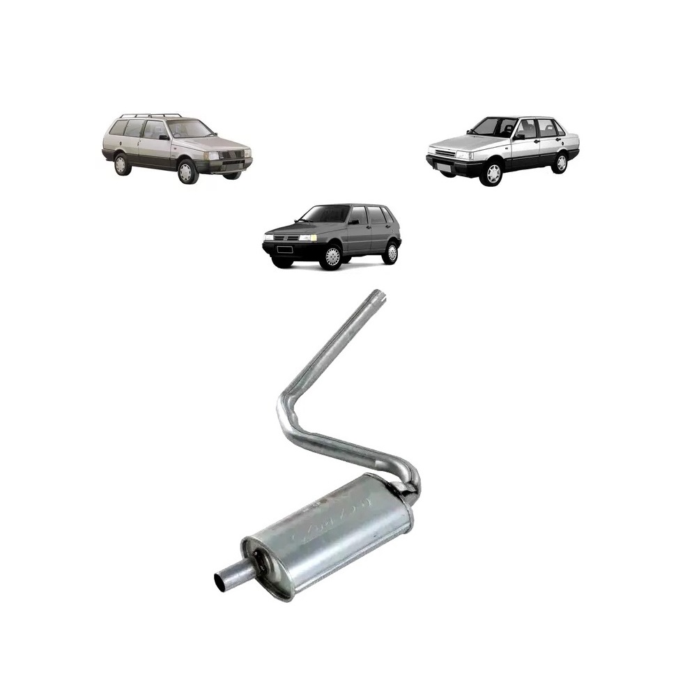 Escapamento Silencioso Intermediário Fiat Uno 1.0 1996 1997 1998