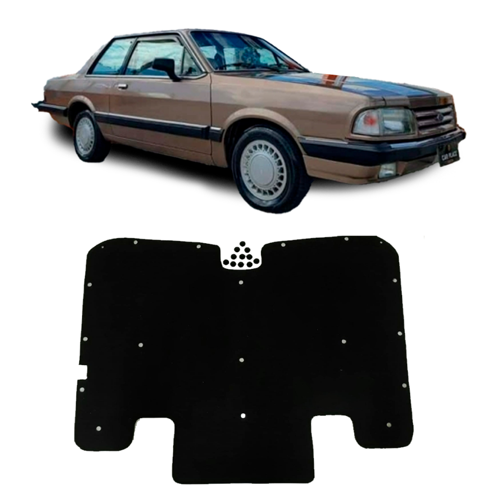 Forro Manta Capô Ford Del Rey Belina Pampa Corcel 2 1982 a 1992 Adesivo Presilha Térmico Acústico