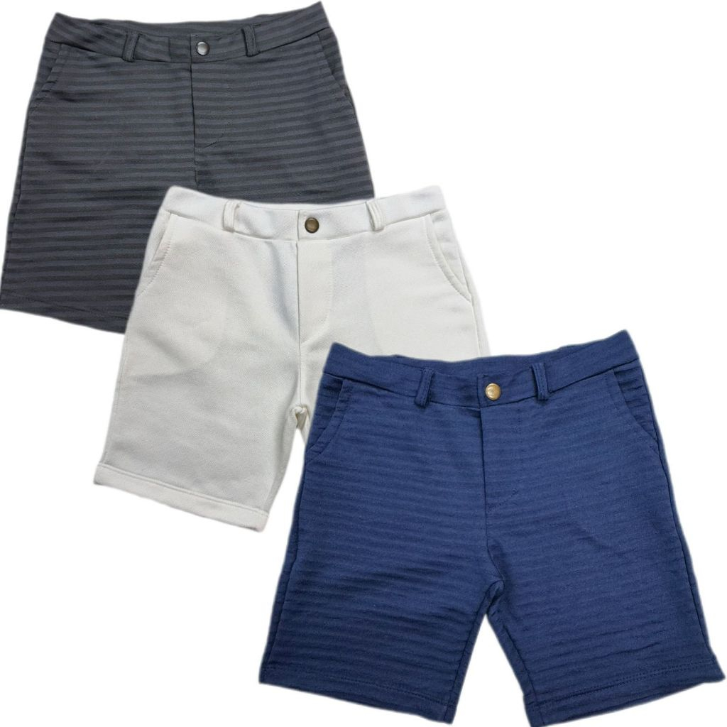 KIT 3 Bermudas Sociais Premium Moletinho Infantis/Juvenis Masculinas