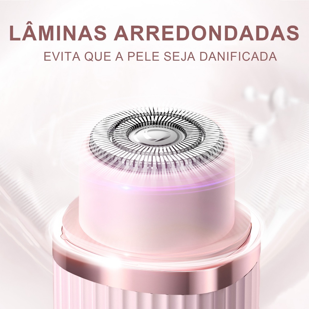 Depilador Eletrico Feminino Recarregável Aparador De Pelos Navalha Dupla Nao Machuca