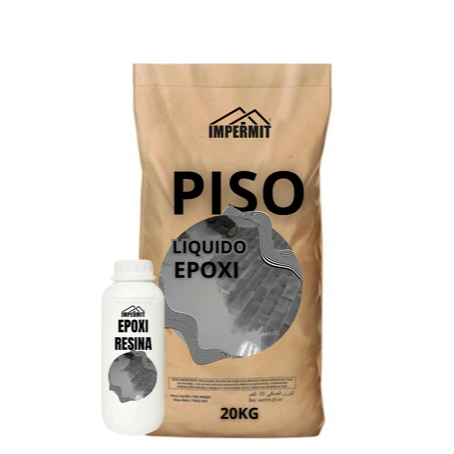Piso liquido epoxi alta resistençia 40 MPA rustico kit 20k mais resina