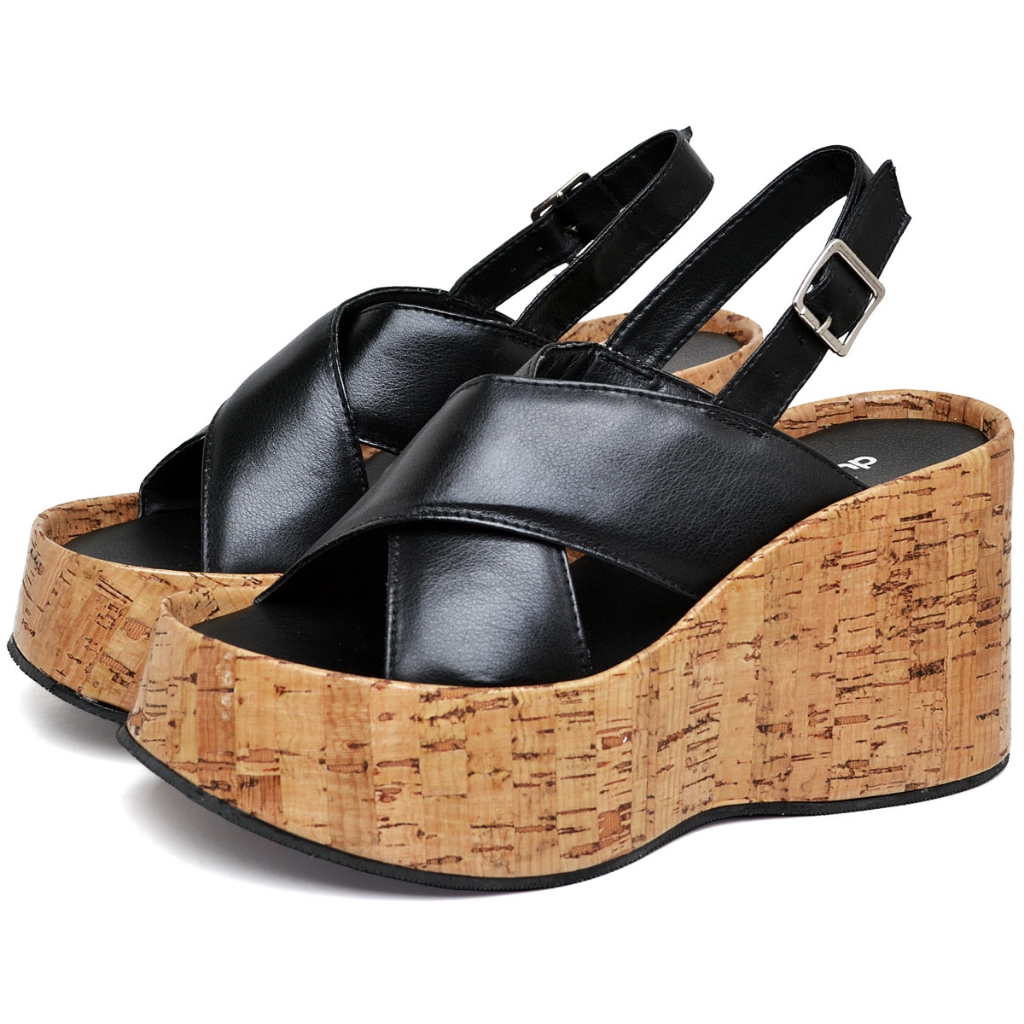 Tamanco Plataforma Feminina Cortiça Preto Dubuy Kora 2106DB em Oferta na Shopee