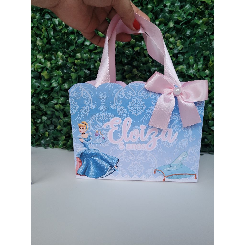 Sacolinhas Personalizadas para aniversário/tema Cinderela/ lembrancinhas aniversário