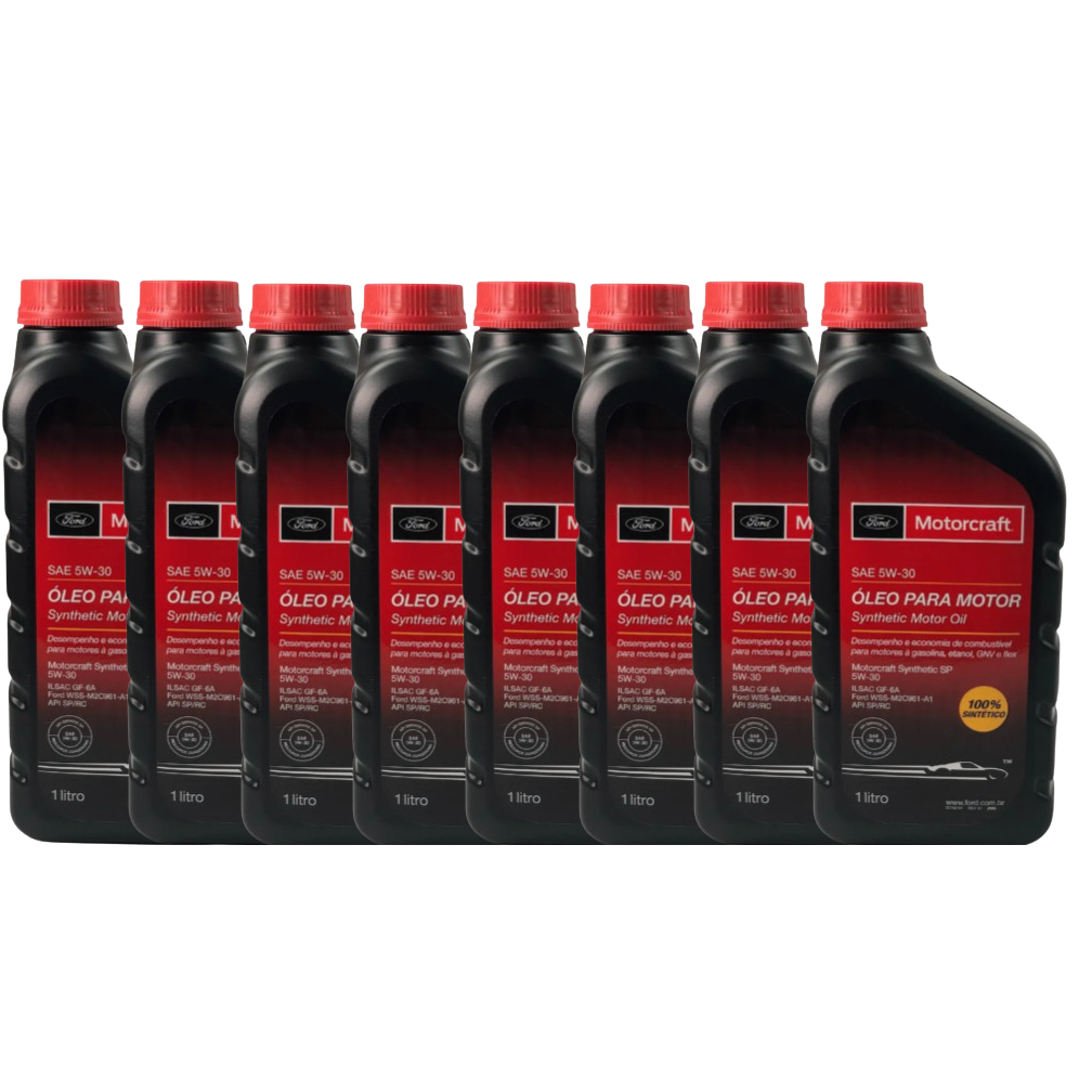 8 Litros 5w30 FORD API SP Motorcraft 100% Sintetico Original + Etiqueta Revisão Original Ford