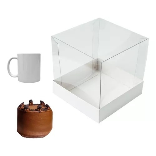 Caixa para mini bolo / caneca / Panetone / cupcake 10x10x10cm