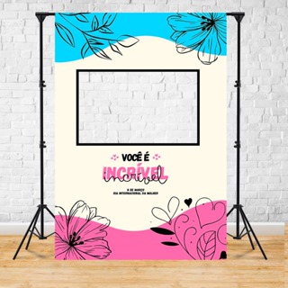 Painel Temático Interativo Retangular Sublimado Tema Dia Das Mulheres em Oferta na Shopee
