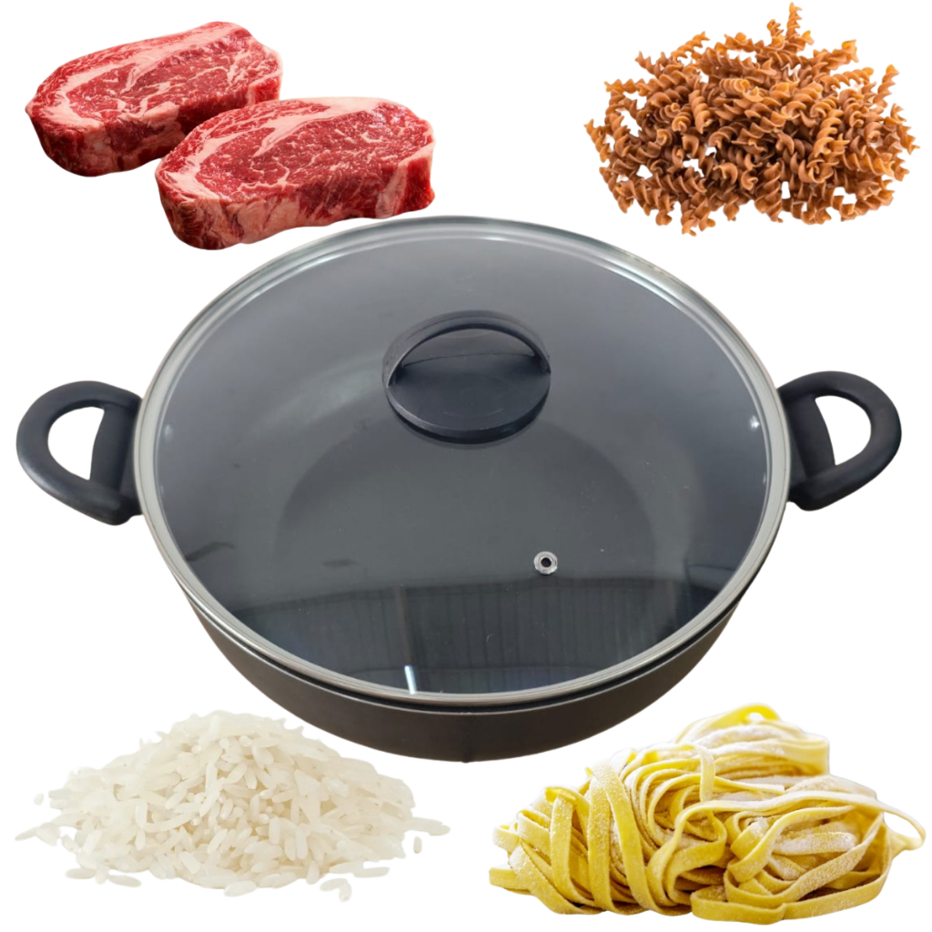 Frigideira Panela Paella Caçarola Wok Antiaderente 28 Cm