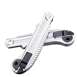 Estilete Profissional + 5 Lâminas Extras Com Descarte e Abastecimento de Lâminas Automatico em Oferta na Shopee