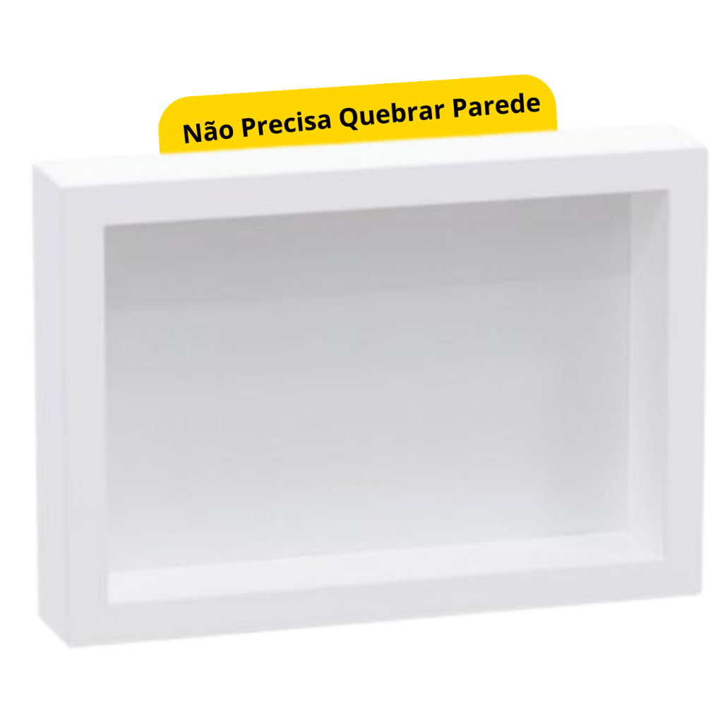 Nicho De Parede Sobrepor Branco Banheiro Lavanderia 28×40