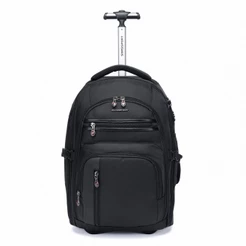 Mochila de Rodinhas Espaçosa Masculina Viagem Notebook Trabalho