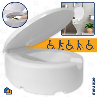 Assento Sanitário Elevado Reforçado 13cm Tampa Vaso P/ Idosos Pessoas C/ Deficiência Pós Cirurgia em Oferta na Shopee