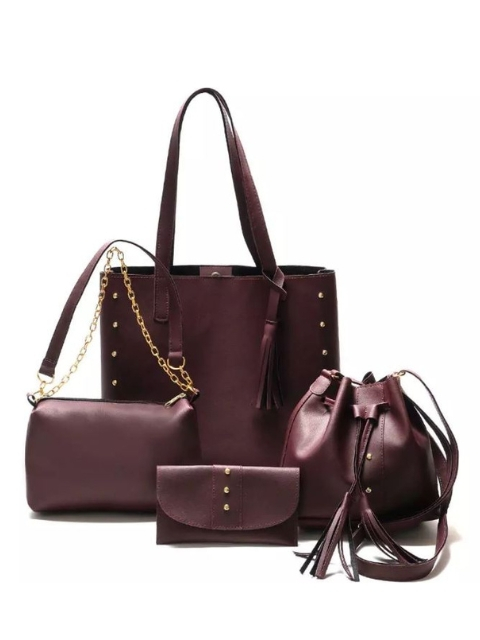 Kit 4 Bolsas Femininas Sacola Bag Femininas Tiracolo Bolsas Femininas Meninas Kit Com 4 Unidades Transversal Carteira