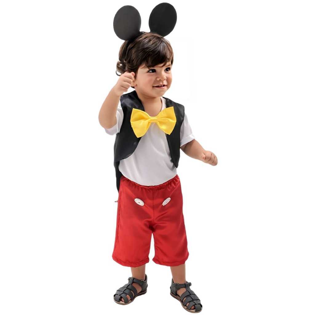 Fantasia Menino  Festa Luxo Mickey Aniversário Tematico Luxo.