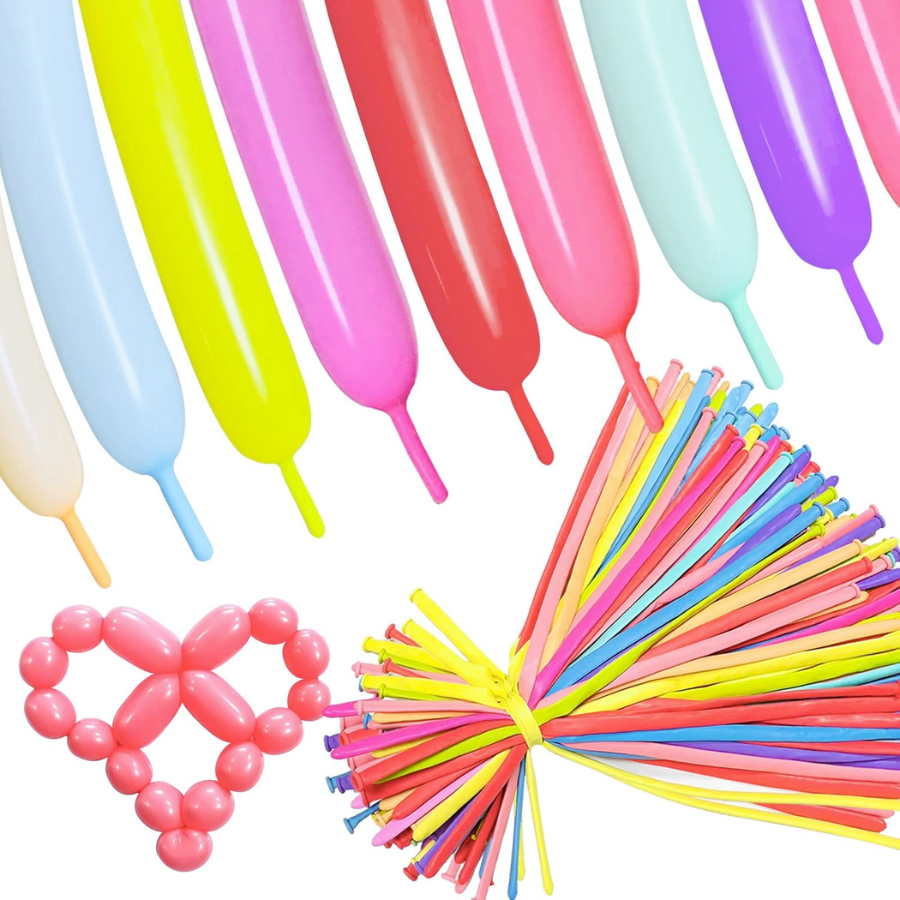 Bexiga Balão Canudo Candy Colors Sortidos 50 Unidades Tamanho 260