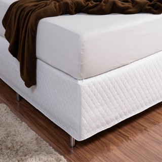 Saia Box Matelada com Elástico Casal Branco