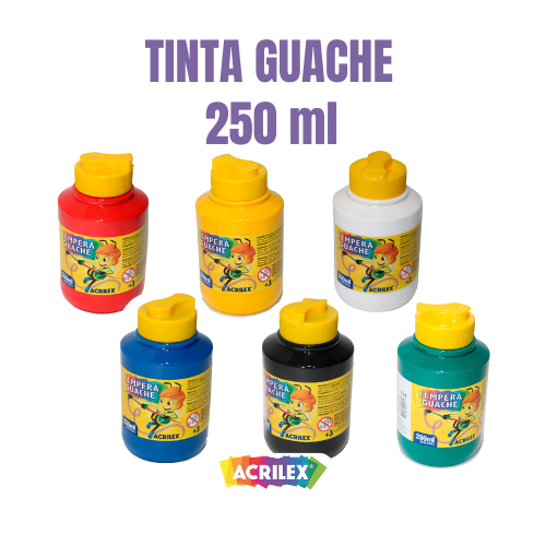 (ATACADO) Tinta guache ACRILEX 250 ml