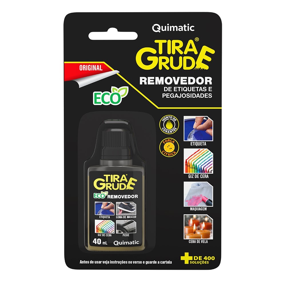 Tira Grude 40ml Quimatic Tapmatic Remove Etiquetas Colas Manchas Adesivos em Oferta na Shopee