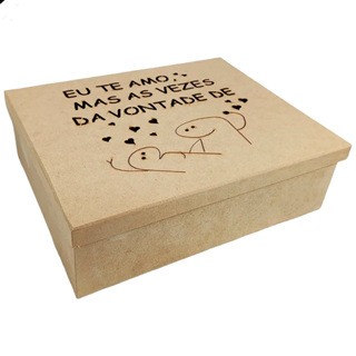 Caixa de Presente Mdf Bento Meme Frases Fofas grande 30x24x9 Mãe/namorados/amigos em Oferta na Shopee