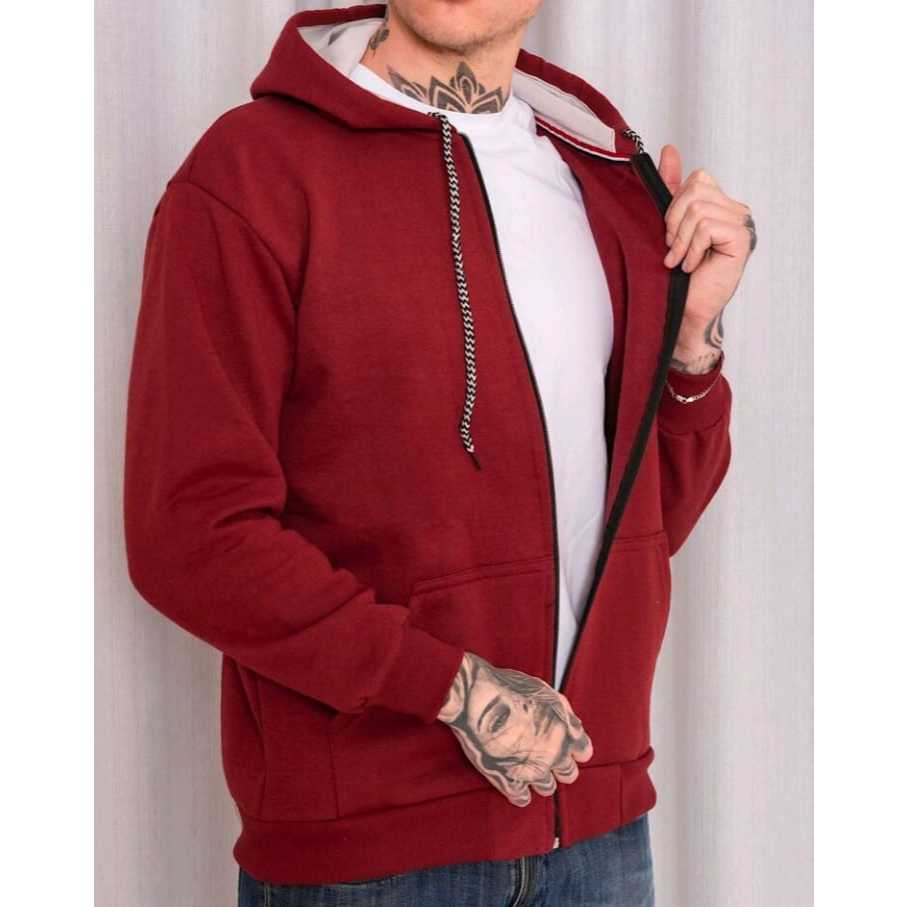 Moletom masculino Moletom masculino com zíper com capuz