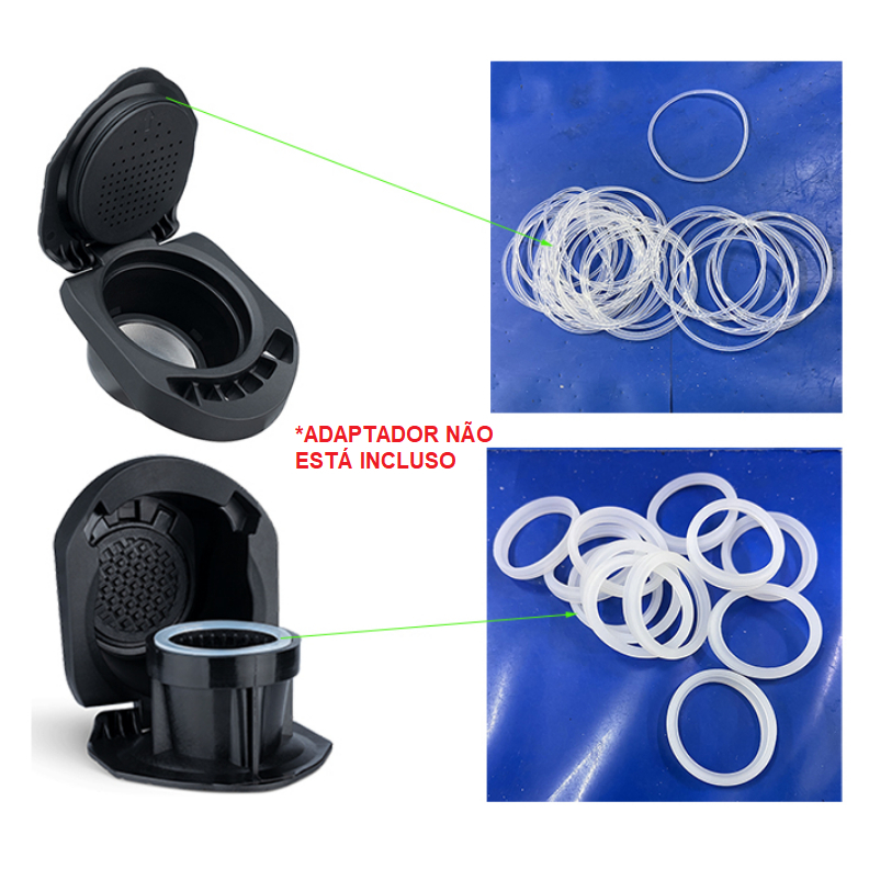 Borracha Anel de Vedação para Adaptador Cafeteira Dolce Gusto Café Reutilizável Cápsula