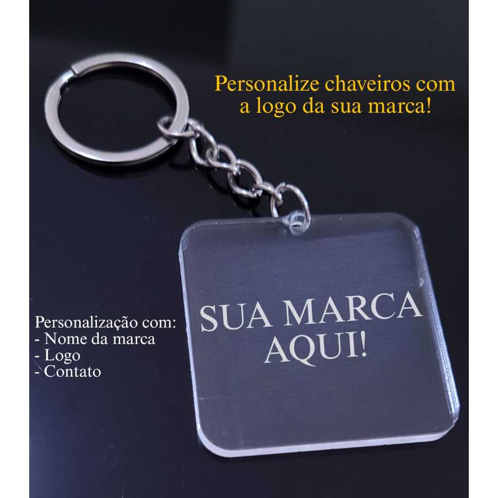 KIT CHAVEIRO PERSONALIZADO COM SUA LOGO / MARCA  - PERSONALIZE COM NOME E CONTATO DA SUA LOJA