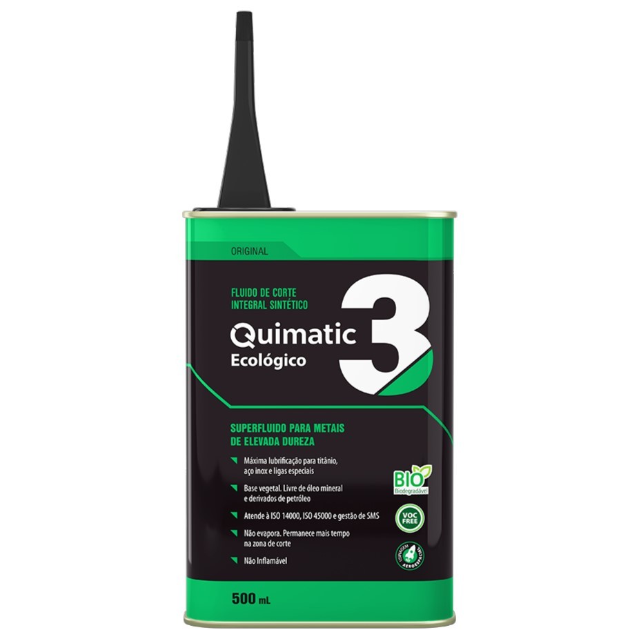 Super Fluido de Corte N°3 Quimatic 500ml Tapmatic Ecológico em Oferta na Shopee