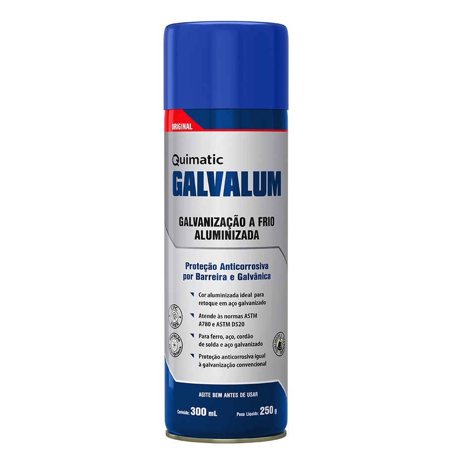 Galvanização Aluminizada a Frio Quimatic 300ml Galvalum Proteção contra Ferrugem Tapmatic em Oferta na Shopee