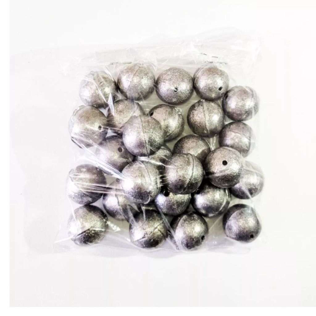 Chumbada de Pesca Pacote 1 Kg Redonda/Coquinha/Coquinho para Praia Pesca Esportiva Casual