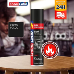 Spray chemicolor alta temperatura Preto Fosco 350ml