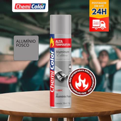 Spray chemicolor alta temperatura Alumínio Fosco 350ml