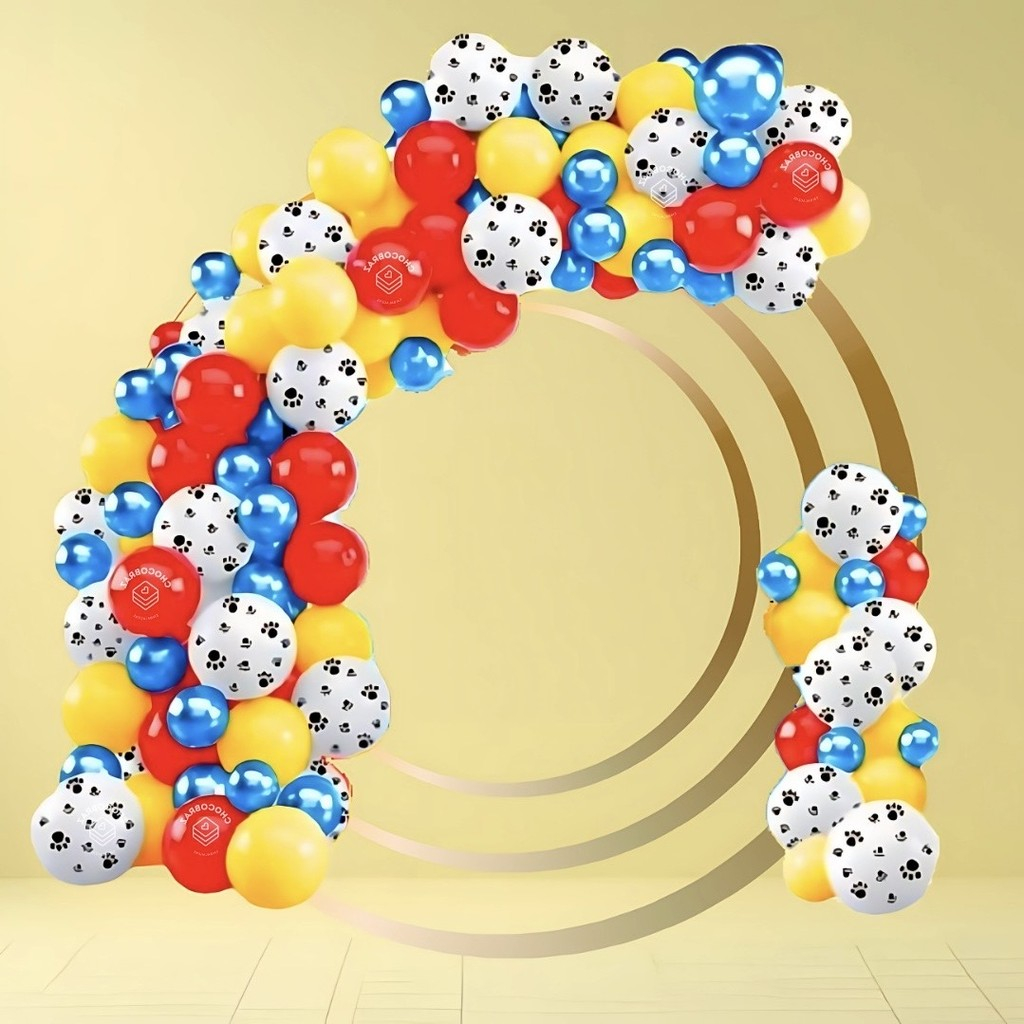 Kit 150 Balões VERMELHO 7”+ AMARELO 7”+ PATAS  9" + AZUL  Metalizado 5” KIT28 em Oferta na Shopee