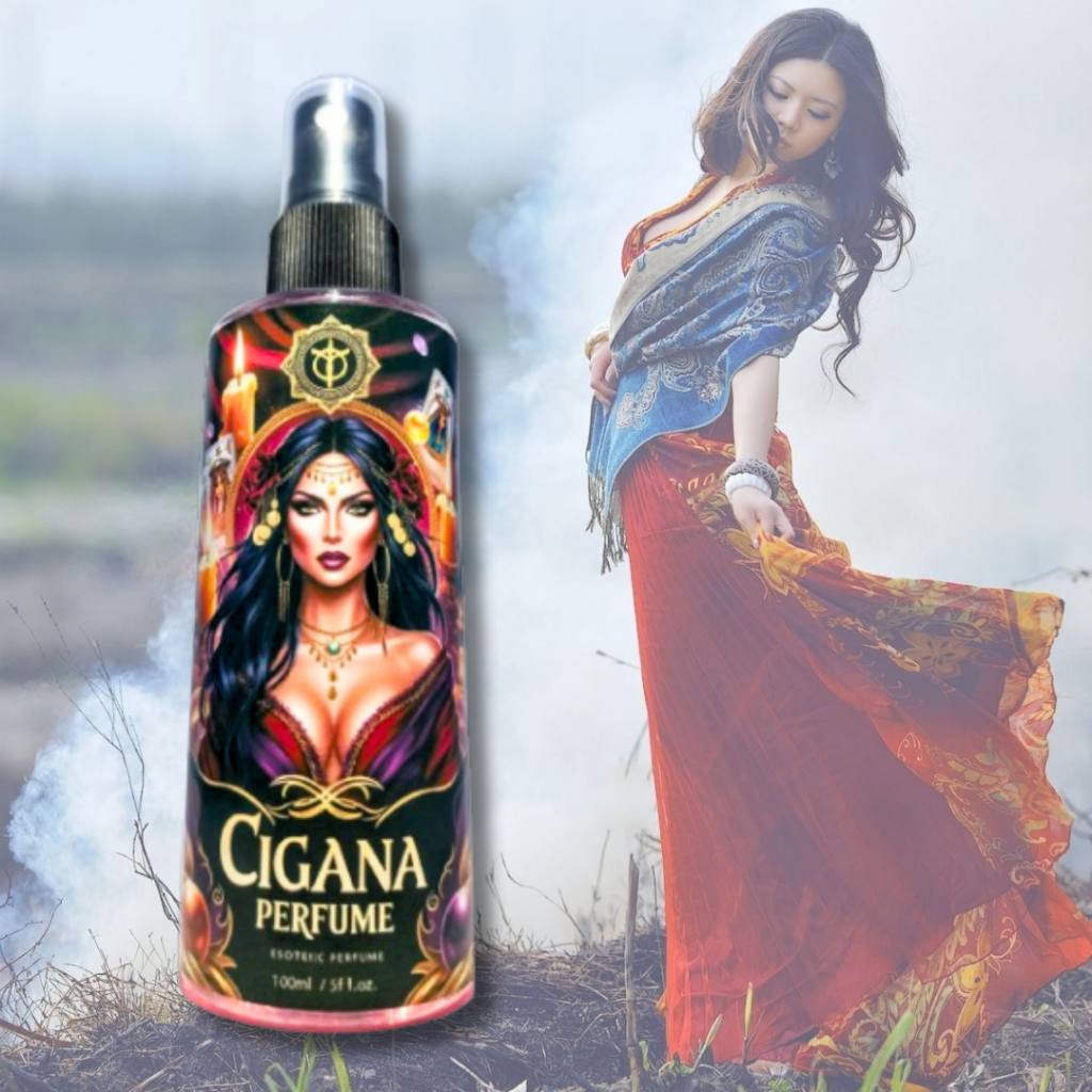 Perfume Cigana 100ml Spray Pomba Gira - Atrair o Amor Sedução Atração Proteção da Inveja Magia Povo Cigano