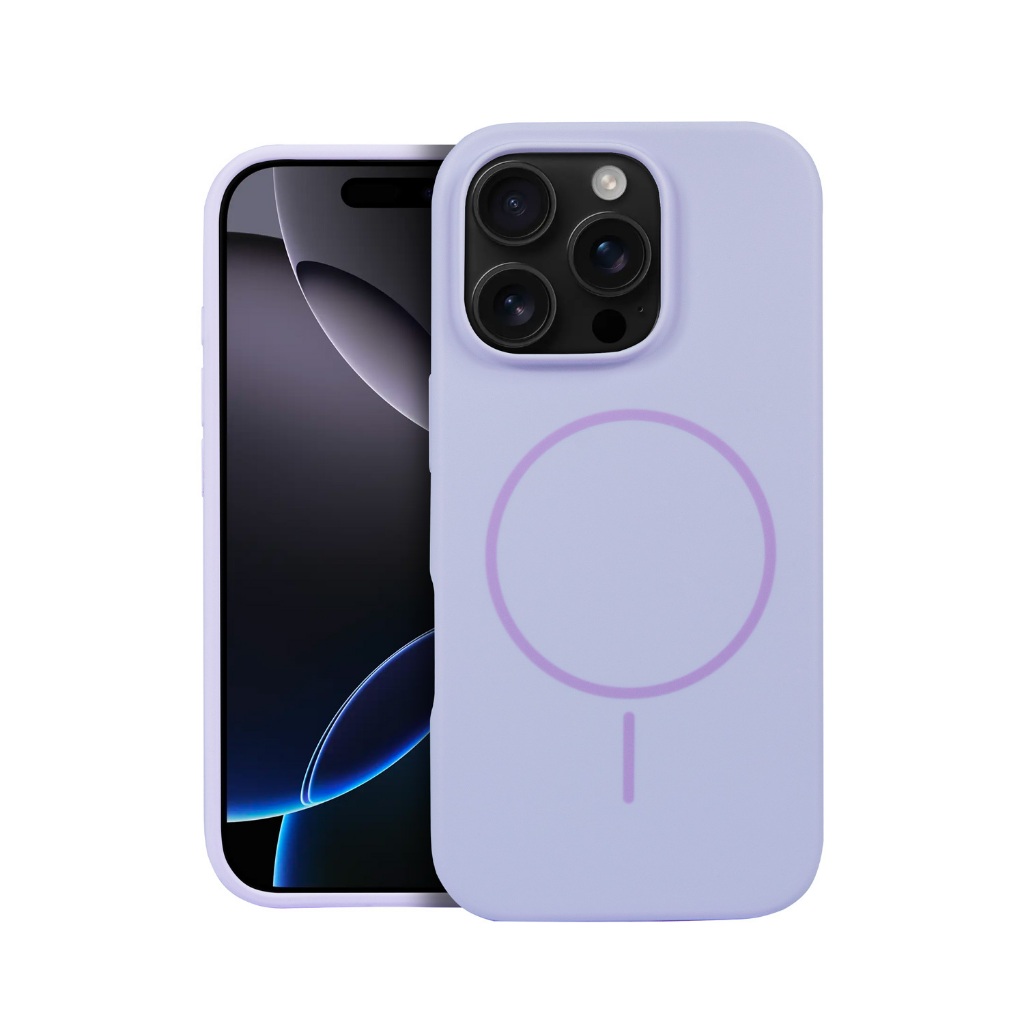 Capa case capinha MagSafe Silicon Liquid para iPhone 16 Pro Max Gshield Proteção Contra impactos Lilás
