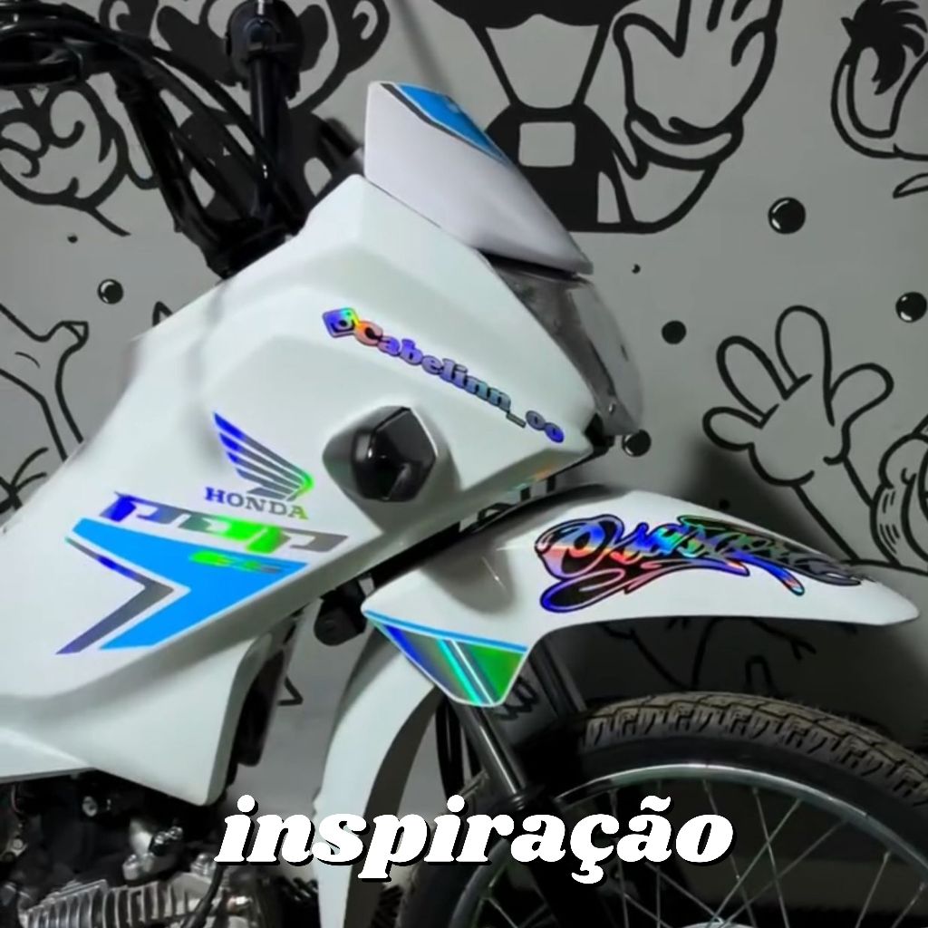 ADESIVO HOLOGRÁFICO PARA A POP 110-i BRANCA 2016 Á 2025 em Oferta na Shopee