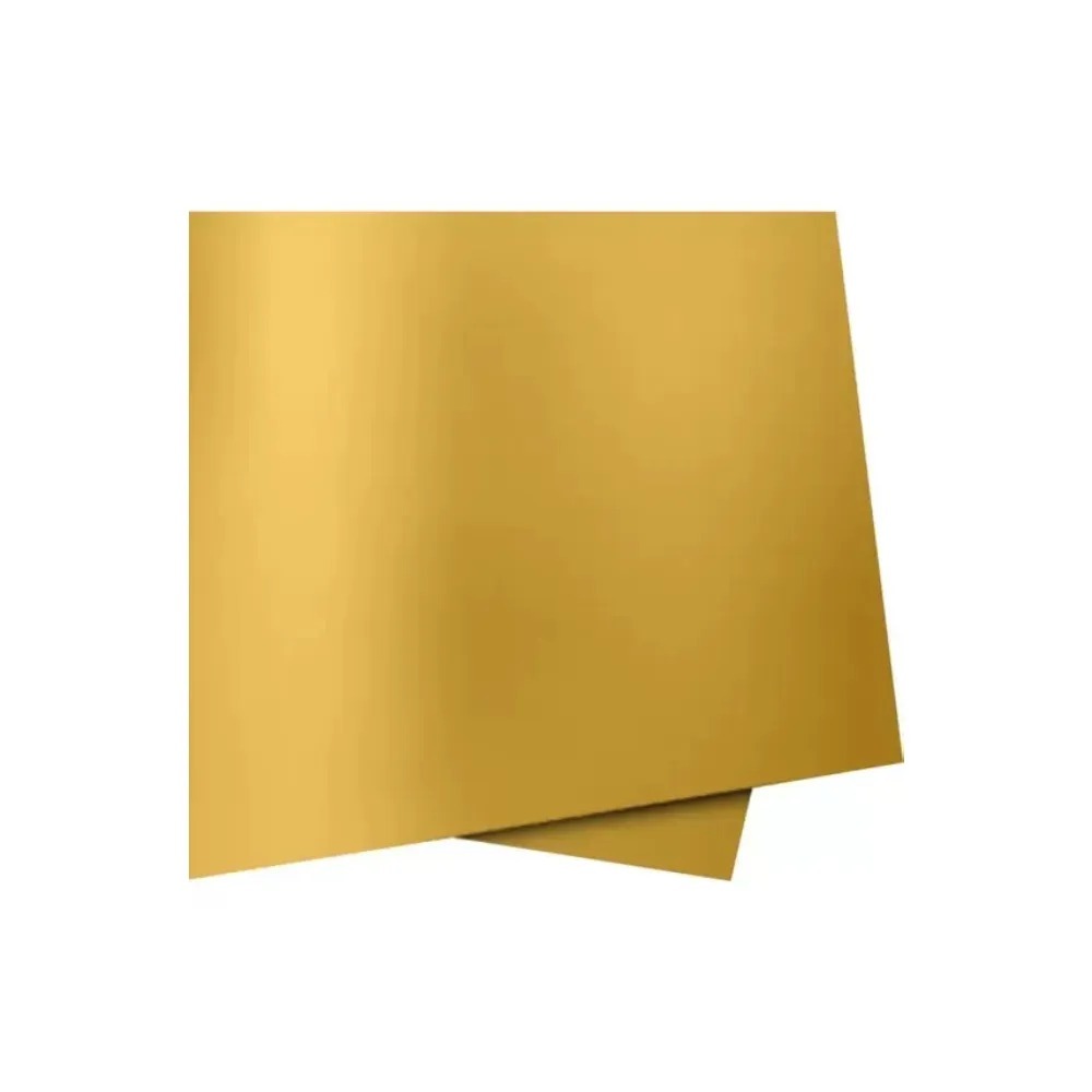 Kit 05 Folhas de Papel Color Set Dupla Face Dourado / Ouro - Tipo Cartolina - RIDET 66x48 125g em Oferta na Shopee