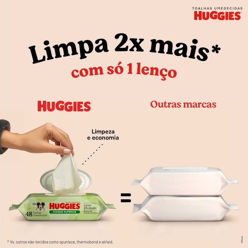 Lenço Umedecido Huggies Baby Higiene Superior 96 Lenços · foto 2